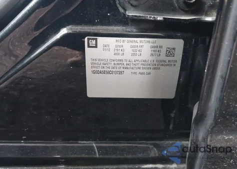 2012 Cadillac Cts Standard from USA, damaged, VIN 1G6DA5E56C0137287